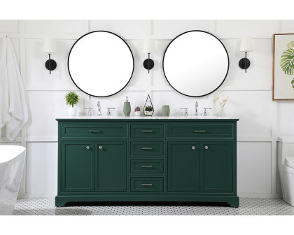 Elegant Bathroom Vanity - Green (VF15072DGN)