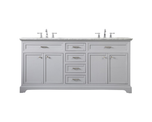 Elegant Bathroom Vanity - Gray (VF15072DGR)