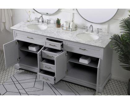 Elegant Bathroom Vanity - Gray (VF15072DGR)