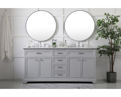 Elegant Bathroom Vanity - Gray (VF15072DGR)