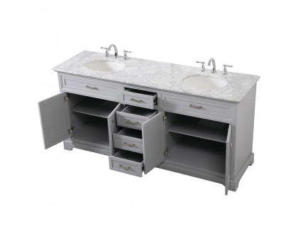 Elegant Bathroom Vanity - Gray (VF15072DGR)