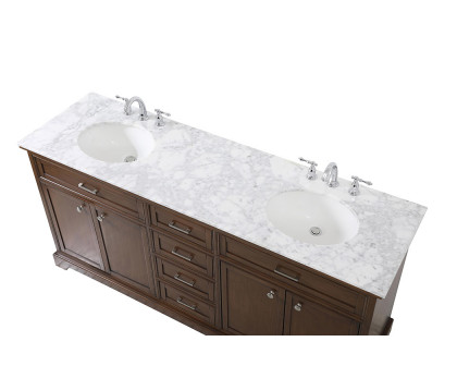 Elegant Bathroom Vanity - Teak (VF15072DTK)