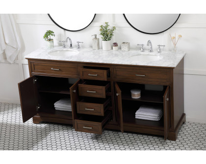 Elegant Bathroom Vanity - Teak (VF15072DTK)