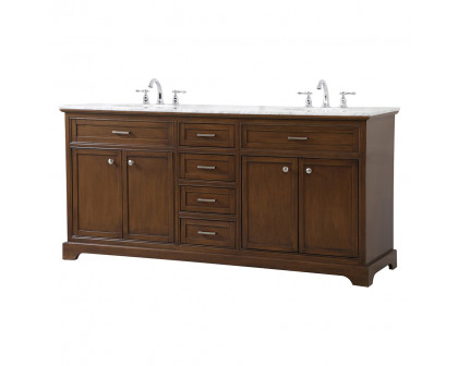 Elegant Bathroom Vanity - Teak (VF15072DTK)