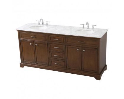 Elegant Bathroom Vanity - Teak (VF15072DTK)