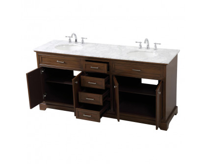 Elegant Bathroom Vanity - Teak (VF15072DTK)