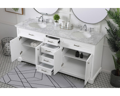 Elegant Bathroom Vanity - White (VF15072DWH)