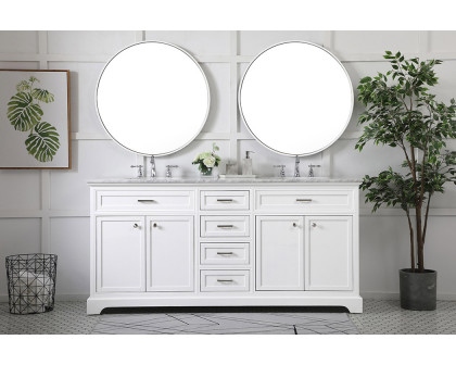 Elegant Bathroom Vanity - White (VF15072DWH)