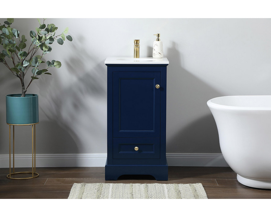 Elegant Bathroom Vanity - Blue (VF15518BL)