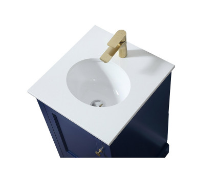 Elegant Bathroom Vanity - Blue (VF15518BL)