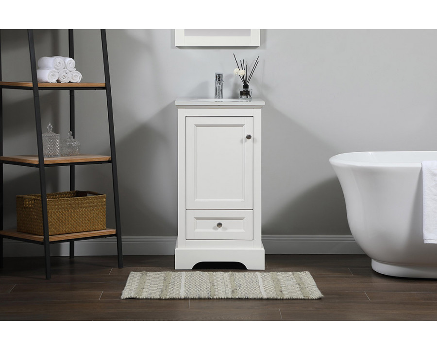 Elegant Bathroom Vanity - White (VF15518WH)