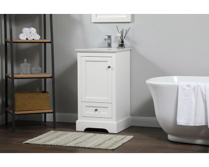 Elegant Bathroom Vanity - White (VF15518WH)