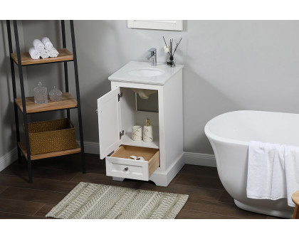 Elegant Bathroom Vanity - White (VF15518WH)