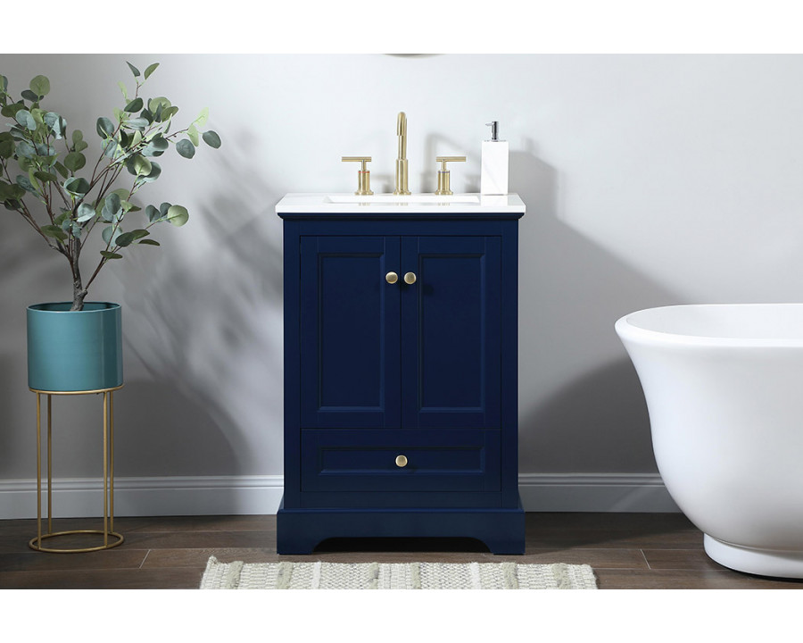 Elegant Bathroom Vanity - Blue (VF15524BL)