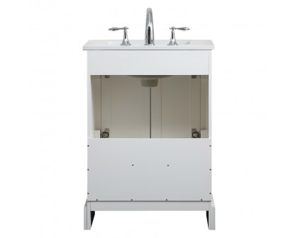 Elegant Bathroom Vanity - White (VF15524WH)