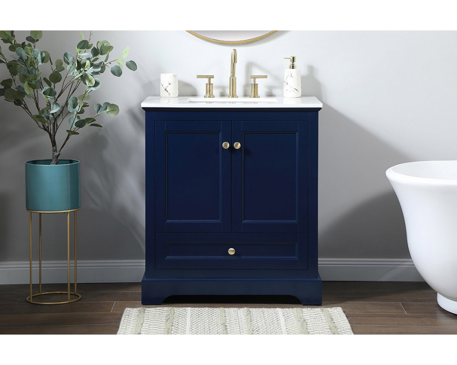 Elegant Bathroom Vanity - Blue (VF15530BL)