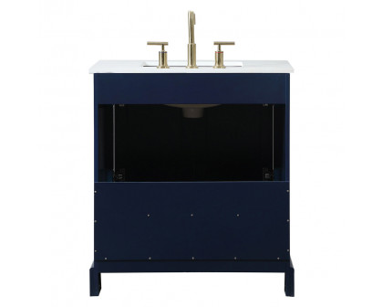 Elegant Bathroom Vanity - Blue (VF15530BL)