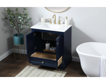 Elegant Bathroom Vanity - Blue (VF15530BL)