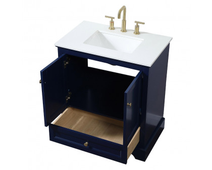 Elegant Bathroom Vanity - Blue (VF15530BL)