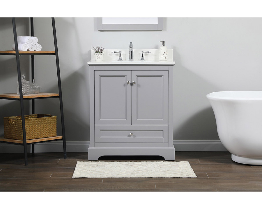 Elegant Bathroom Vanity - Gray (VF15530GR-BS)