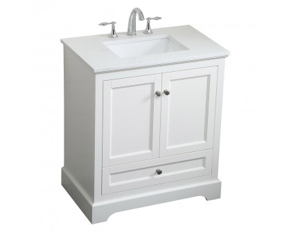 Elegant Bathroom Vanity - White (VF15530WH)