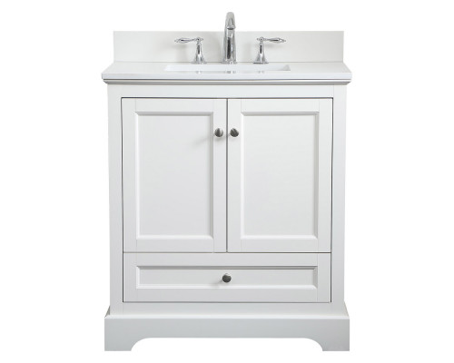 Elegant Bathroom Vanity - White (VF15530WH-BS)