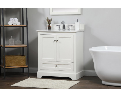 Elegant Bathroom Vanity - White (VF15530WH-BS)