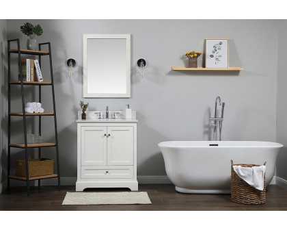 Elegant Bathroom Vanity - White (VF15530WH-BS)