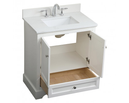 Elegant Bathroom Vanity - White (VF15530WH-BS)