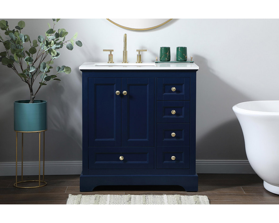 Elegant Bathroom Vanity - Blue (VF15532BL)