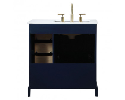 Elegant Bathroom Vanity - Blue (VF15532BL)