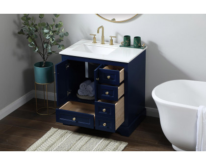 Elegant Bathroom Vanity - Blue (VF15532BL)