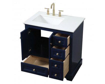 Elegant Bathroom Vanity - Blue (VF15532BL)