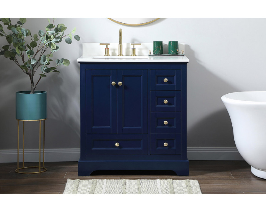 Elegant Bathroom Vanity - Blue (VF15532BL-BS)