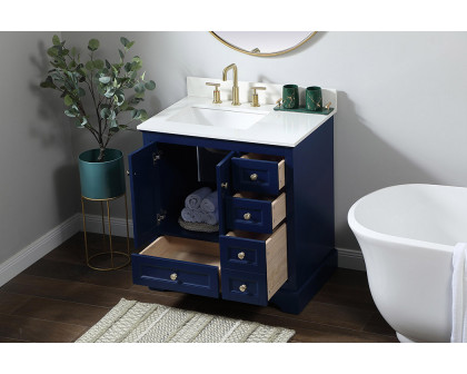 Elegant Bathroom Vanity - Blue (VF15532BL-BS)