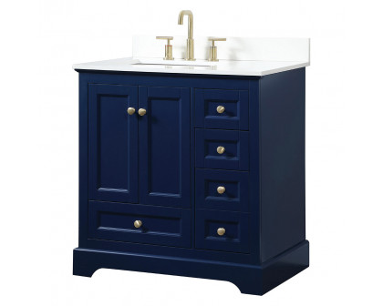 Elegant Bathroom Vanity - Blue (VF15532BL-BS)