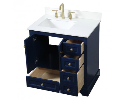 Elegant Bathroom Vanity - Blue (VF15532BL-BS)