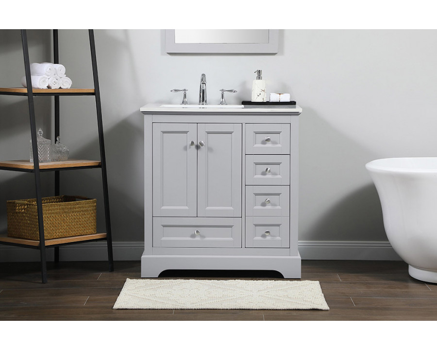 Elegant Bathroom Vanity - Gray (VF15532GR)