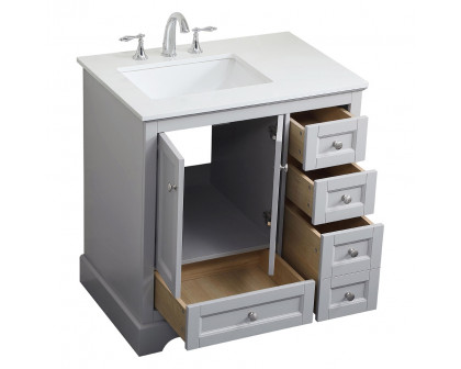 Elegant Bathroom Vanity - Gray (VF15532GR)