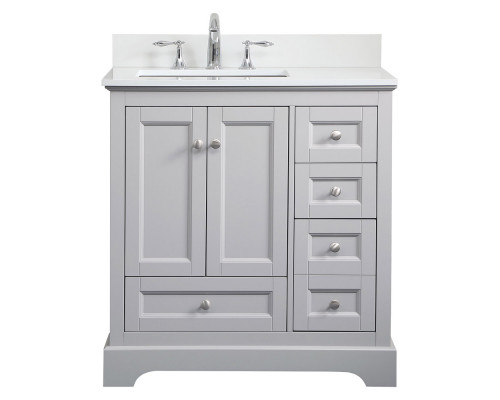 Elegant Bathroom Vanity - Gray (VF15532GR-BS)