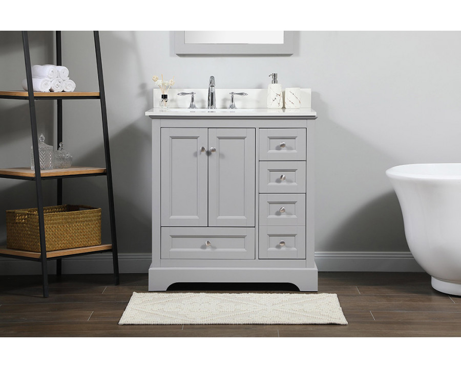 Elegant Bathroom Vanity - Gray (VF15532GR-BS)