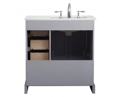 Elegant Bathroom Vanity - Gray (VF15532GR-BS)