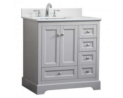 Elegant Bathroom Vanity - Gray (VF15532GR-BS)