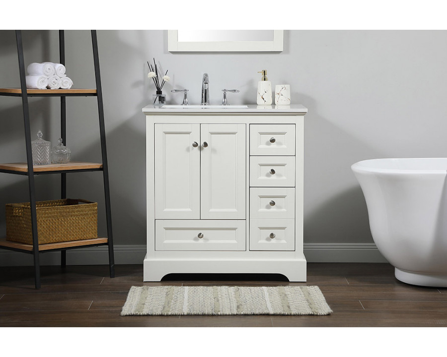 Elegant Bathroom Vanity - White (VF15532WH)