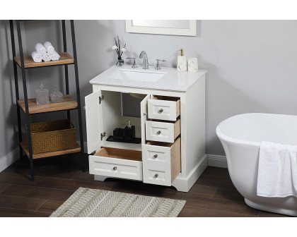 Elegant Bathroom Vanity - White (VF15532WH)