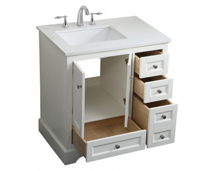 Elegant Bathroom Vanity - White (VF15532WH)