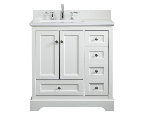 Elegant Bathroom Vanity - White (VF15532WH-BS)