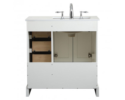 Elegant Bathroom Vanity - White (VF15532WH-BS)