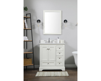 Elegant Bathroom Vanity - White (VF15532WH-BS)