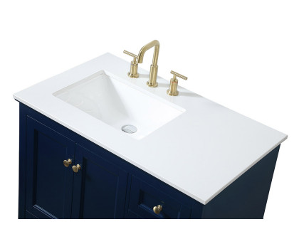 Elegant Bathroom Vanity - Blue (VF15536BL)